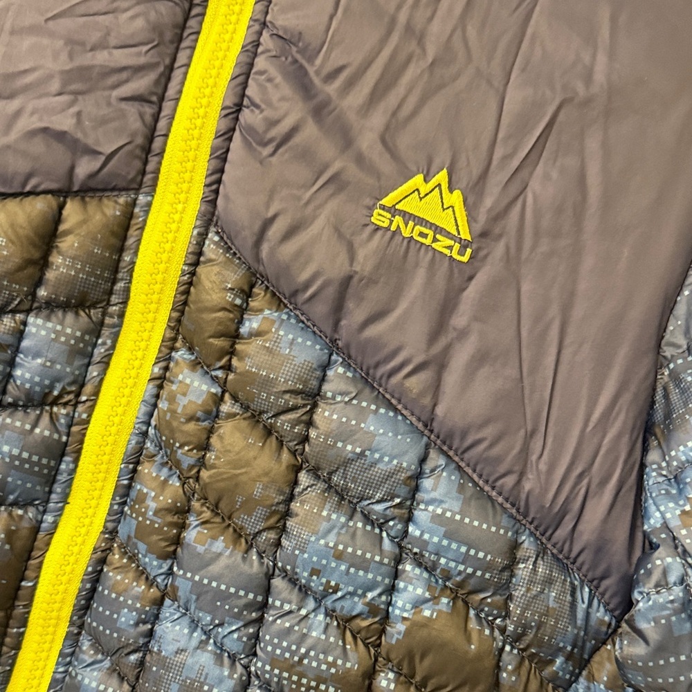 Snozu Navy and Neon Kids Puffer Jacket - Picture 3 of 8